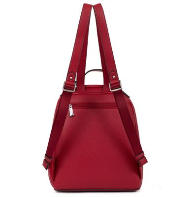 Sac à dos en similicuir rouge