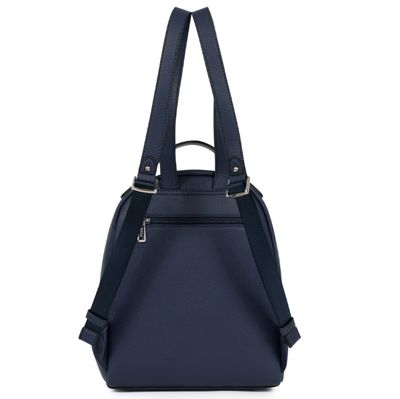 Sac à dos en similicuir bleu marine