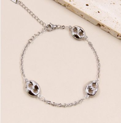 Bracelet grains de café en acier inoxydable