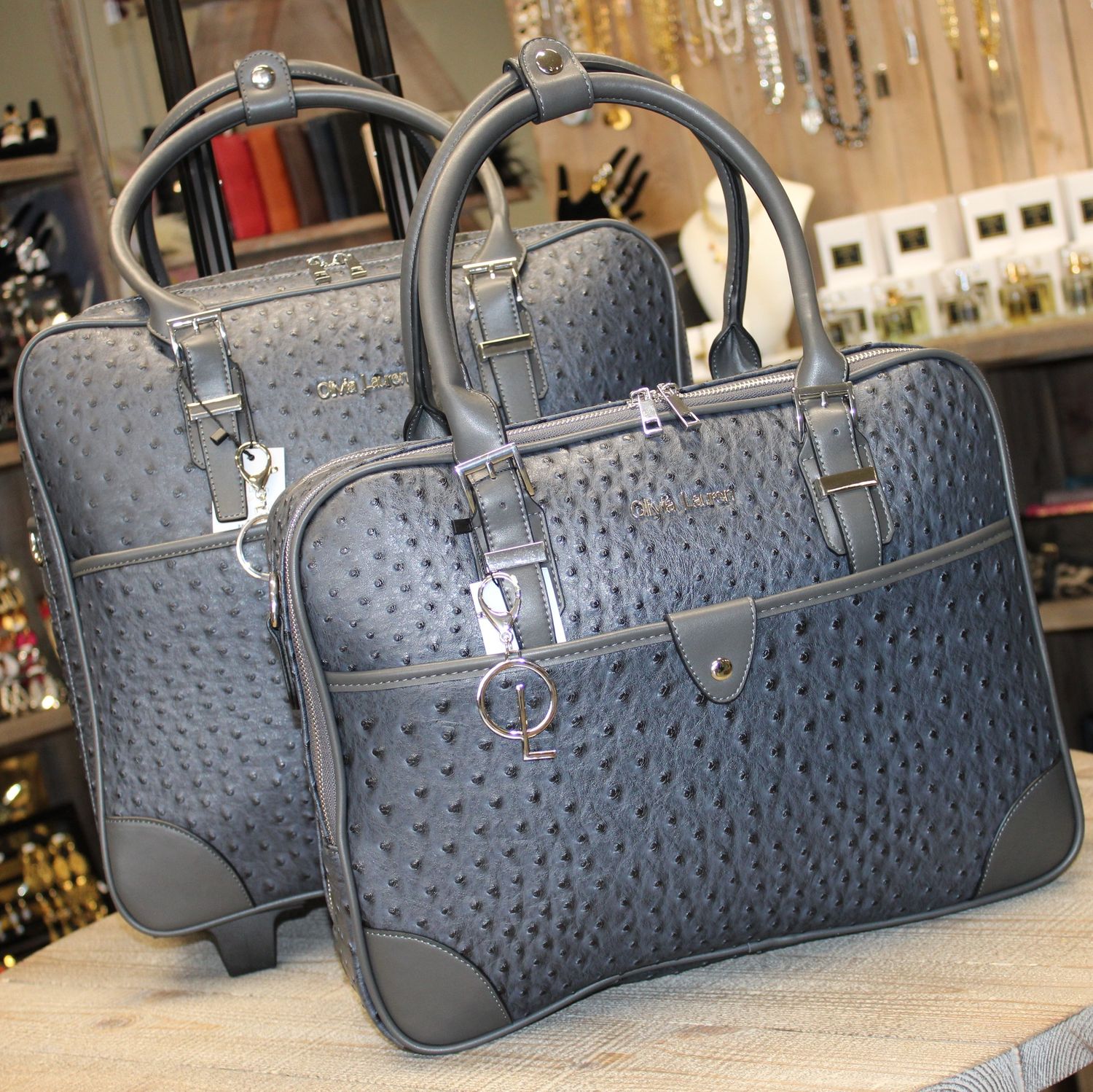 Sac business MILAN gris foncé bleuté