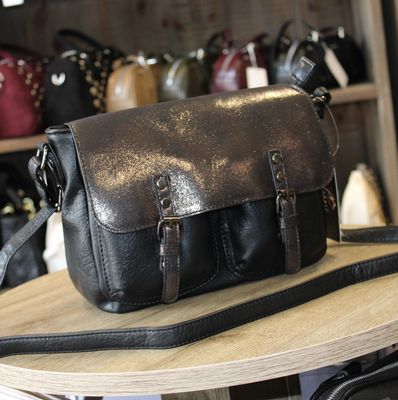 Sac bandoulière noir (grand format)
