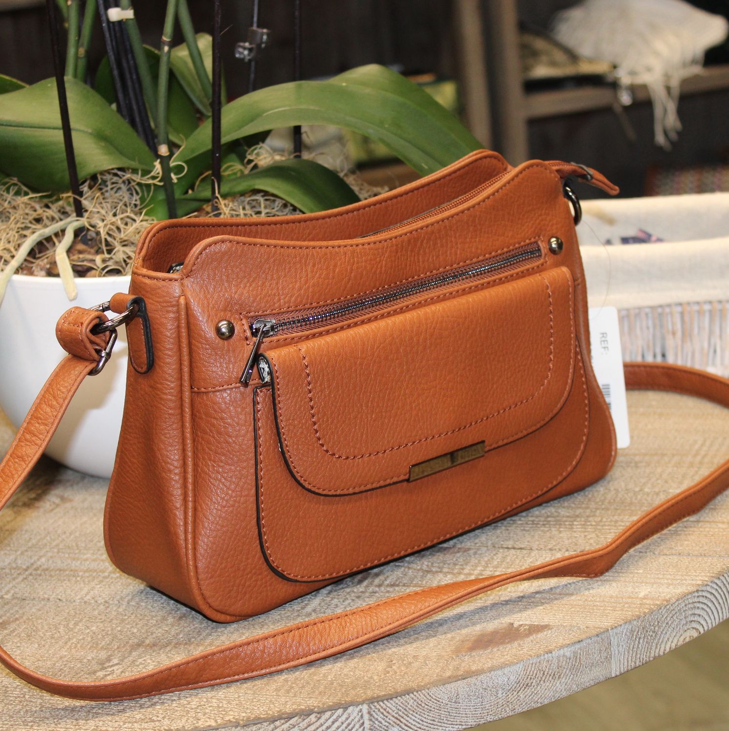 Sac multipoches cognac