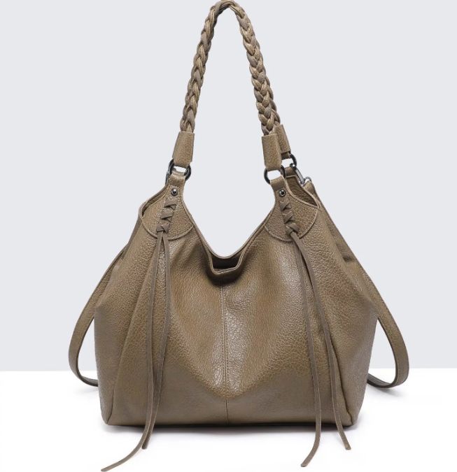 Sac à main épaule taupe