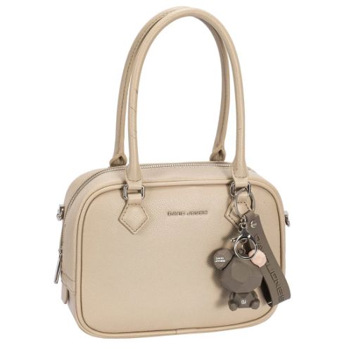 Petit sac rectangulaire en similicuir beige