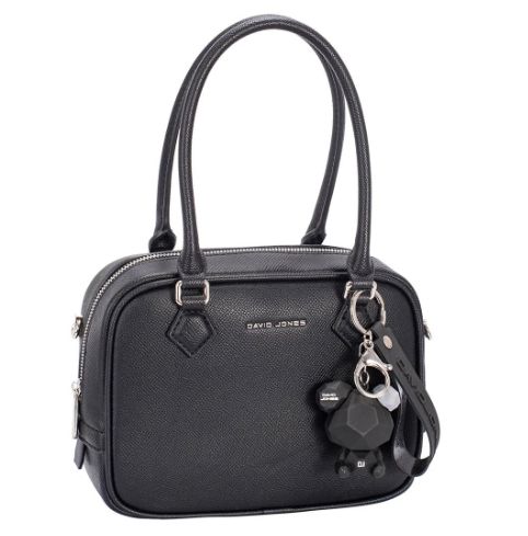 Petit sac rectangulaire en similicuir noir