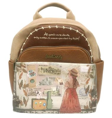 Sac à dos SWEET CANDY en similicuir beige