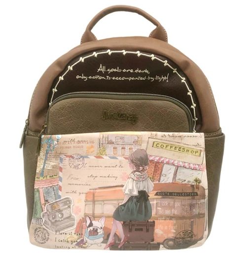 Sac à dos SWEET CANDY en similicuir camel