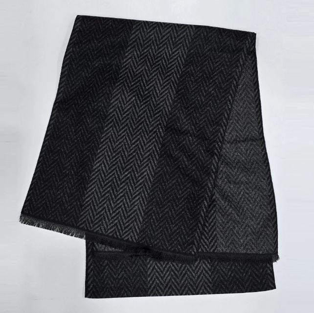 Echarpe en laine pour homme-Noir