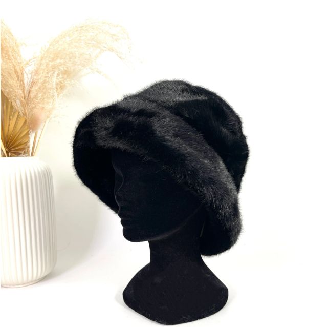 Bob en fourrure synthétique - Noir