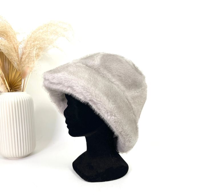 Bob en fourrure synthétique - Gris