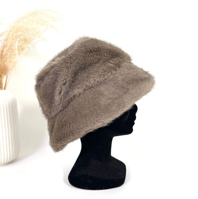 Bob en fourrure synthétique - Taupe
