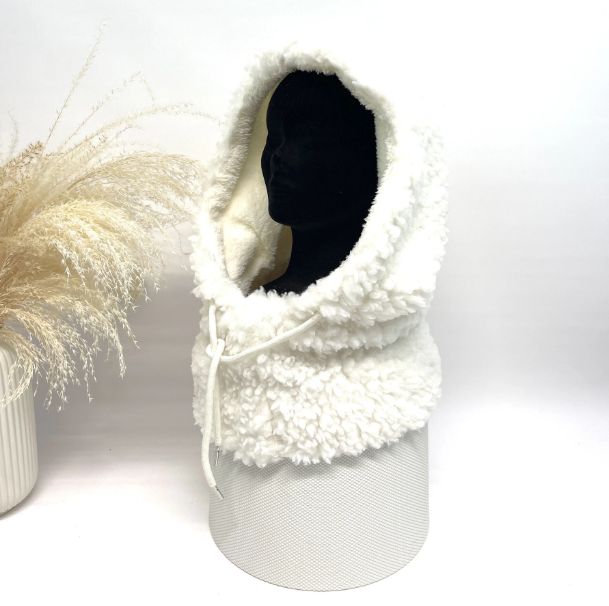 Cagoule pour femme en polaire Blanc