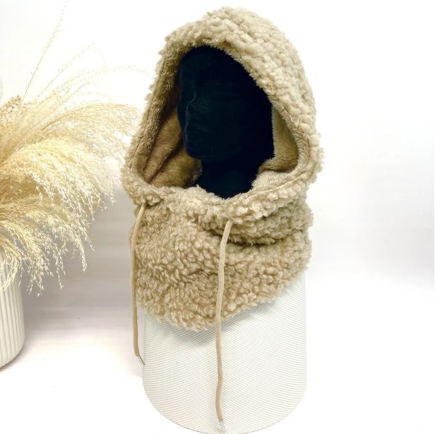 Cagoule pour femme en polaire Taupe