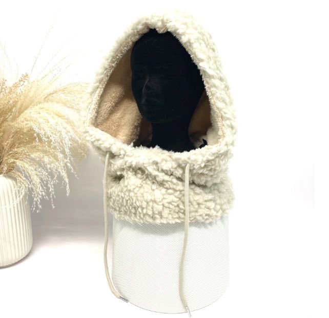 Cagoule pour femme en polaire Beige