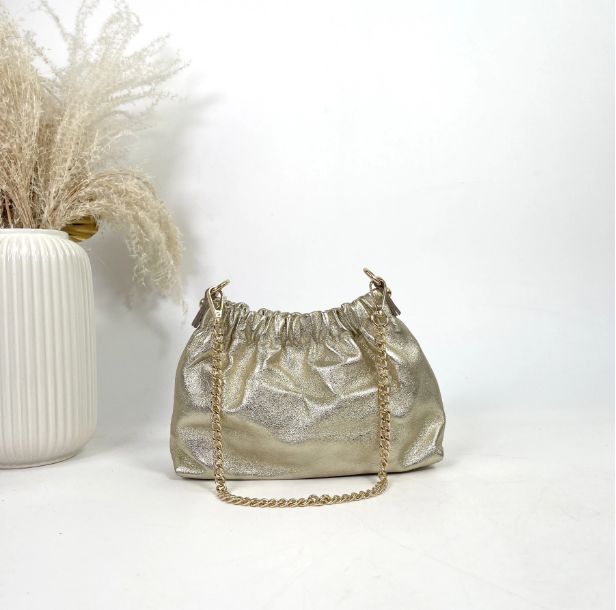 Petit sac bouse porté épaule/bandoulière - Doré