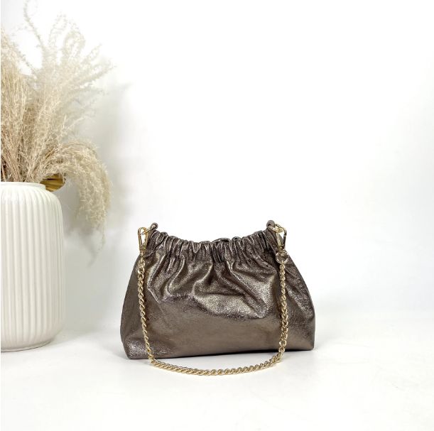 Petit sac bouse porté épaule/bandoulière - Bronze