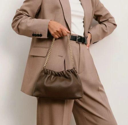 Petit sac bouse porté épaule/bandoulière - Taupe