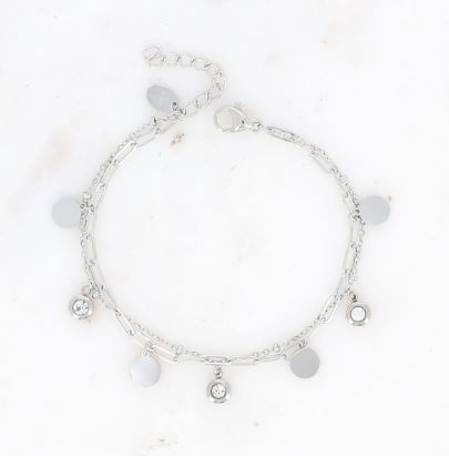 Bracelet 2 rangs en acier inoxydable