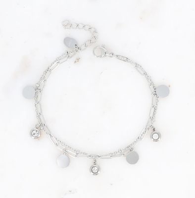 Bracelet 2 rangs en acier inoxydable