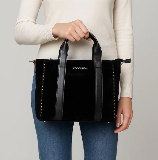 Sac à main/bandoulière en similicuir Noir