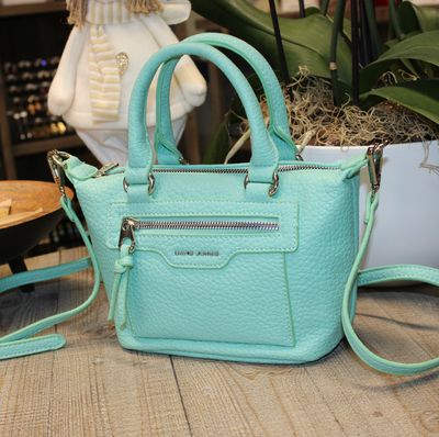 Petit sac en cuir synthétique vert menthe