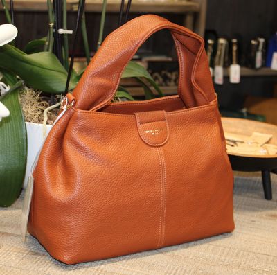 Sac tendance en similicuir cognac