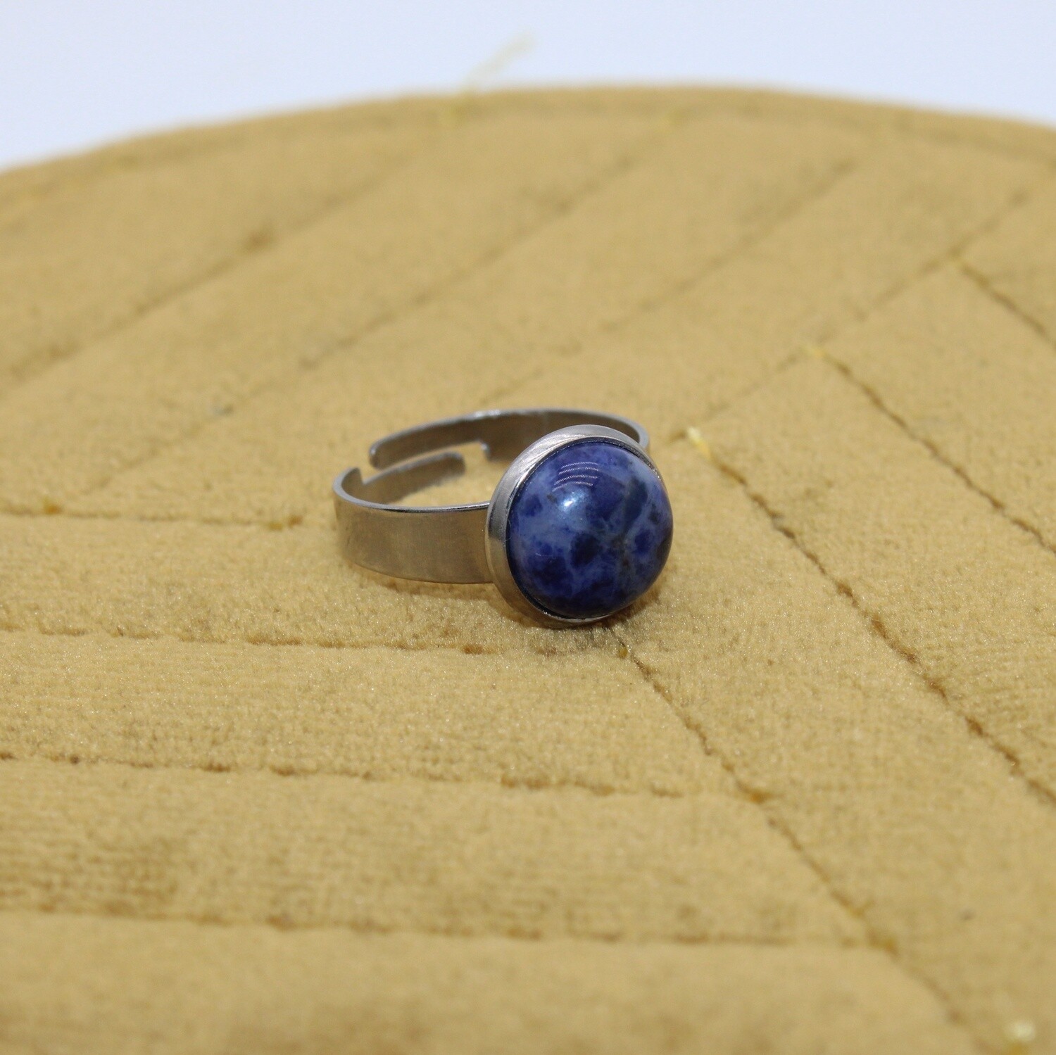 Bague réglable avec pierre de SODALITE