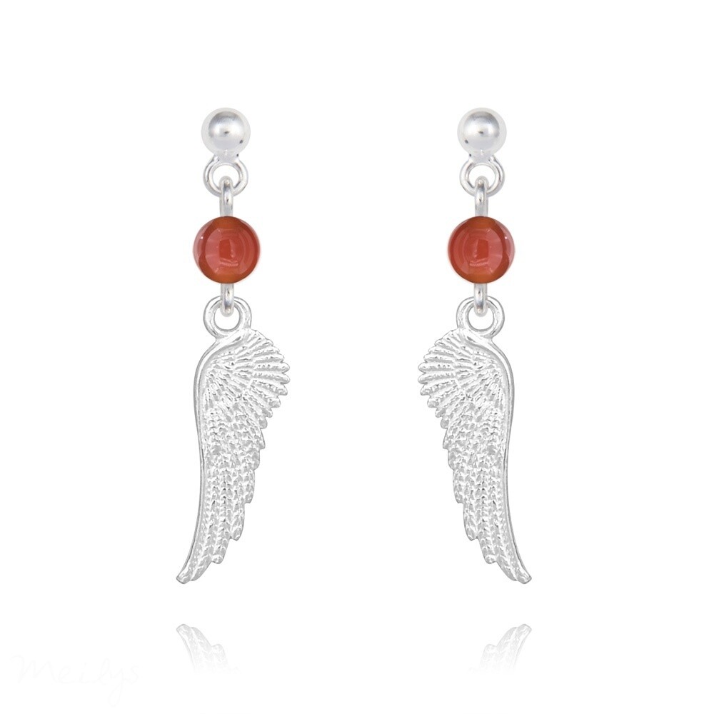 ,Boucles d'oreilles en argent et pierre naturelle