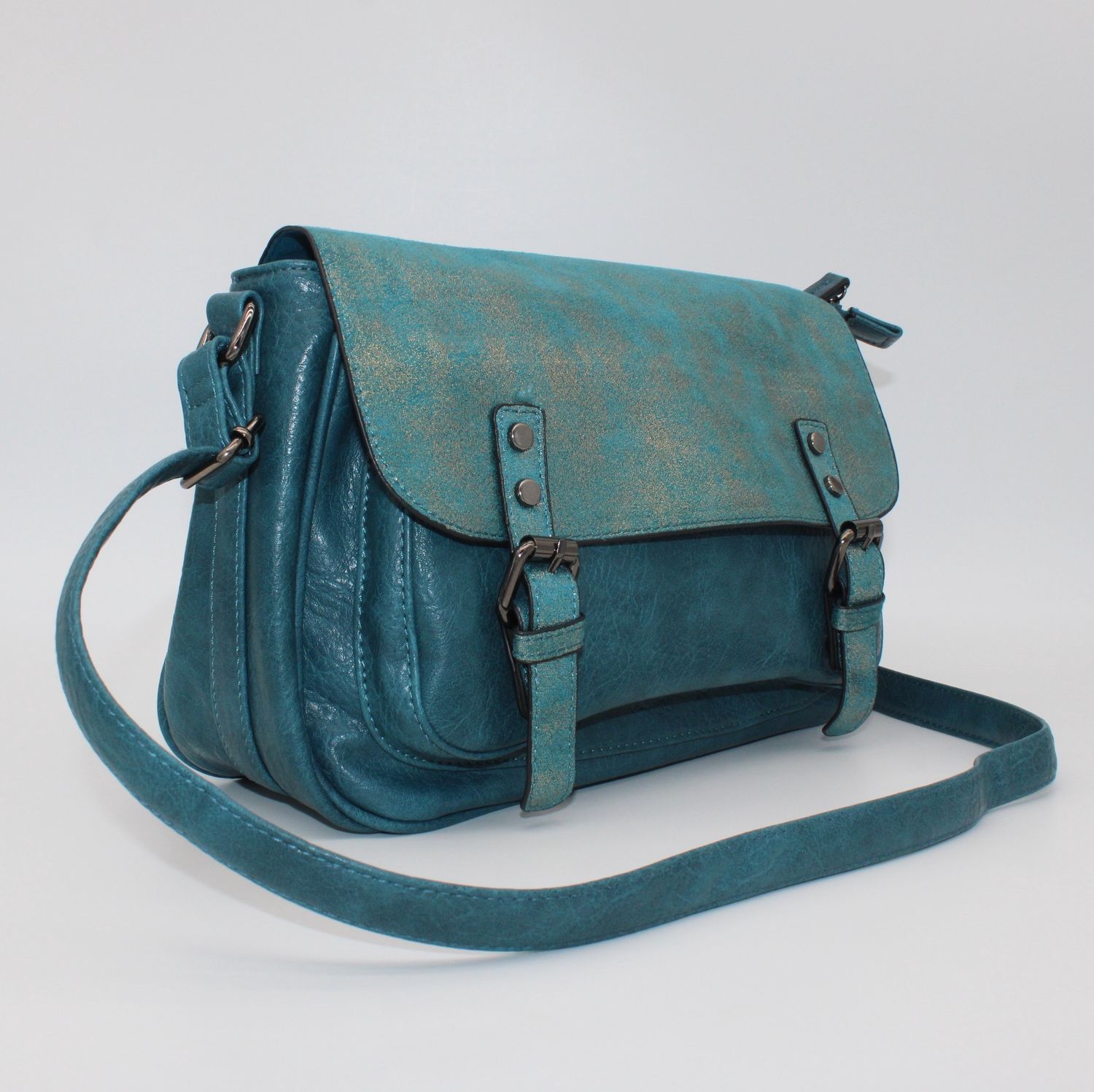 Sac bandoulière bleu pétrole (Maxi format)