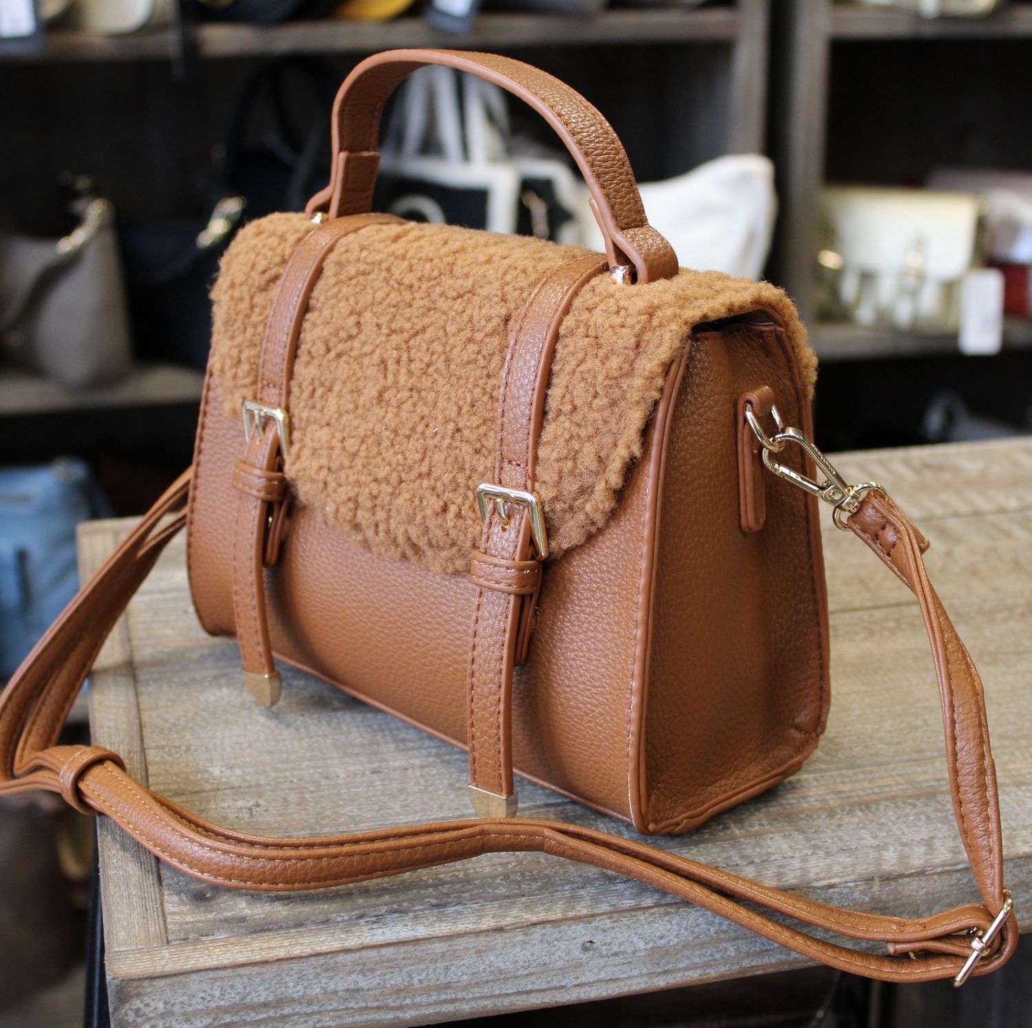 Mini sac TEDDY camel
