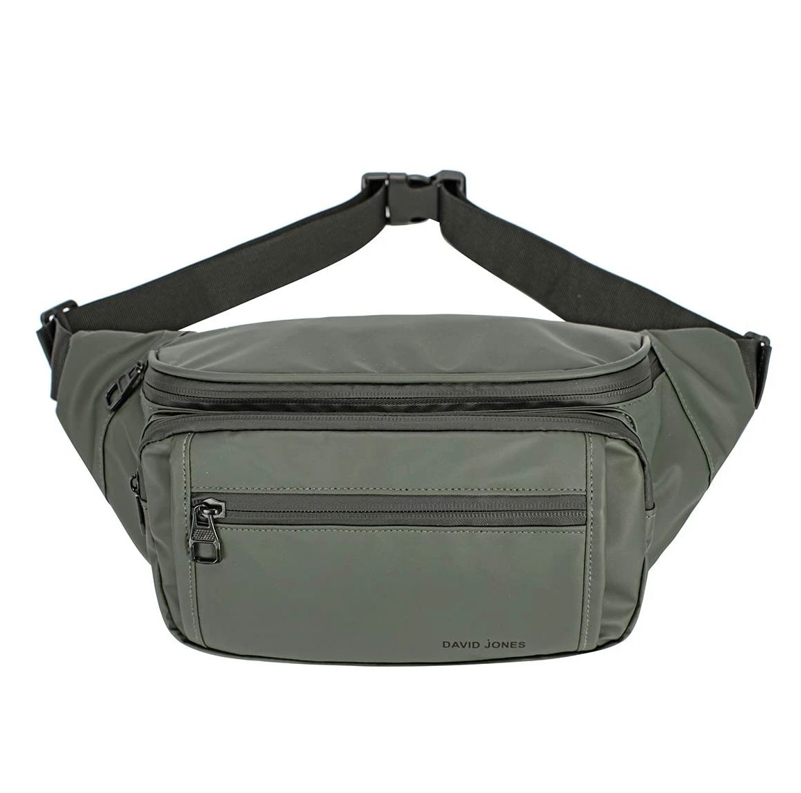 Sac banane homme en vinyle kaki