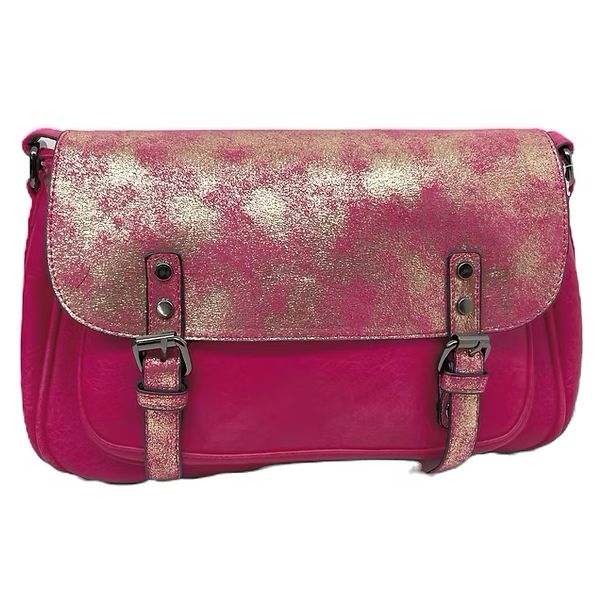 Sac bandoulière rose fuchsia (maxi format)