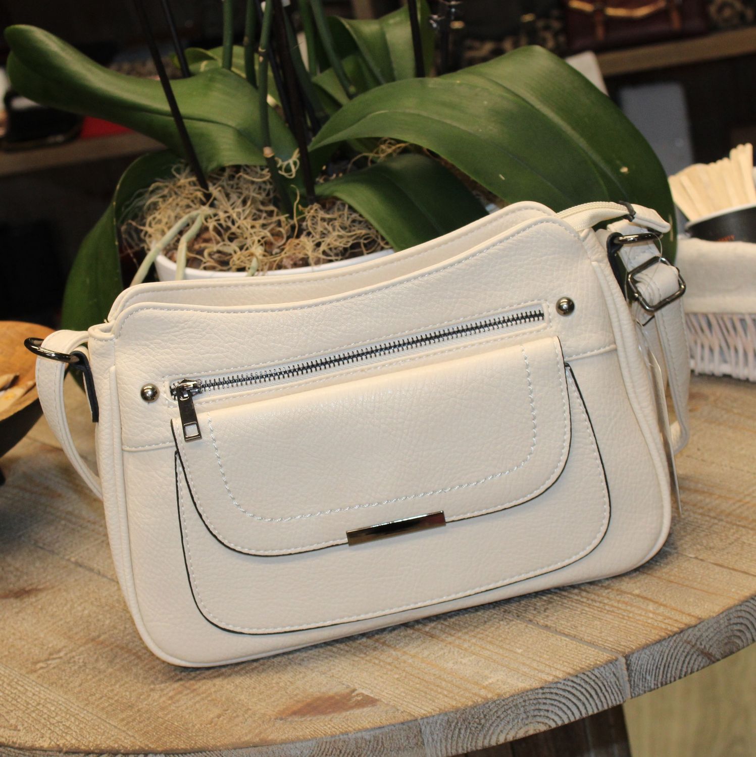 Sac multipoches beige