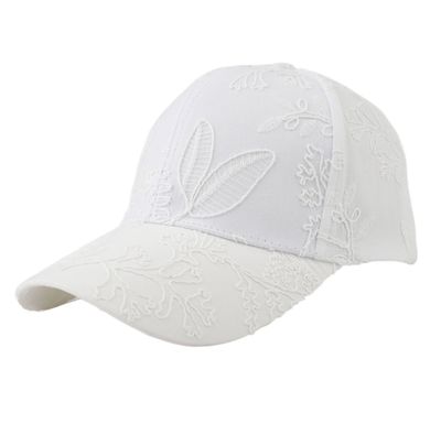 Casquette à broderies végétaux - Blanc