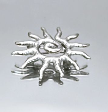 BROCHE SOLEIL EN ACIER INOXYDABLE