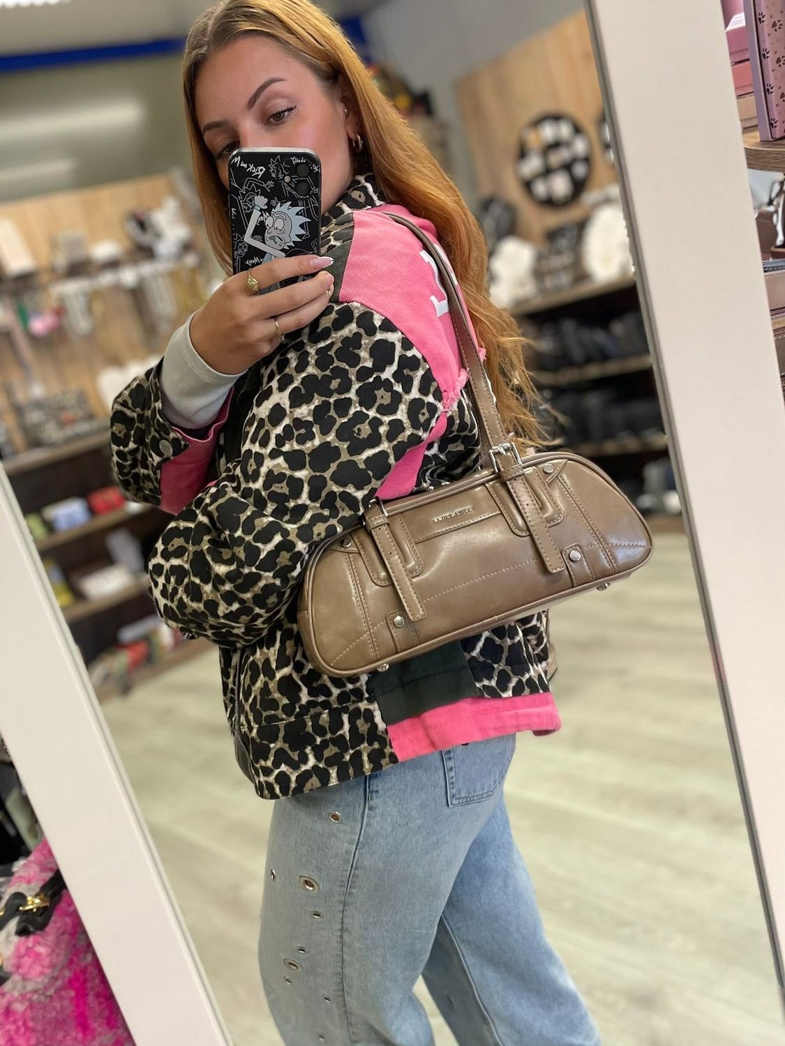 Sac polochon en cuir synthétique camel