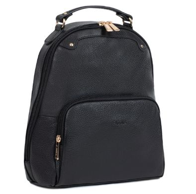Sac à dos en cuir de vachette noir