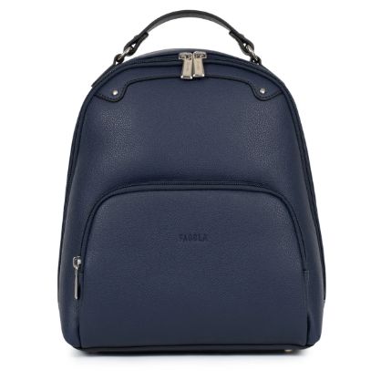 Sac à dos en similicuir bleu marine