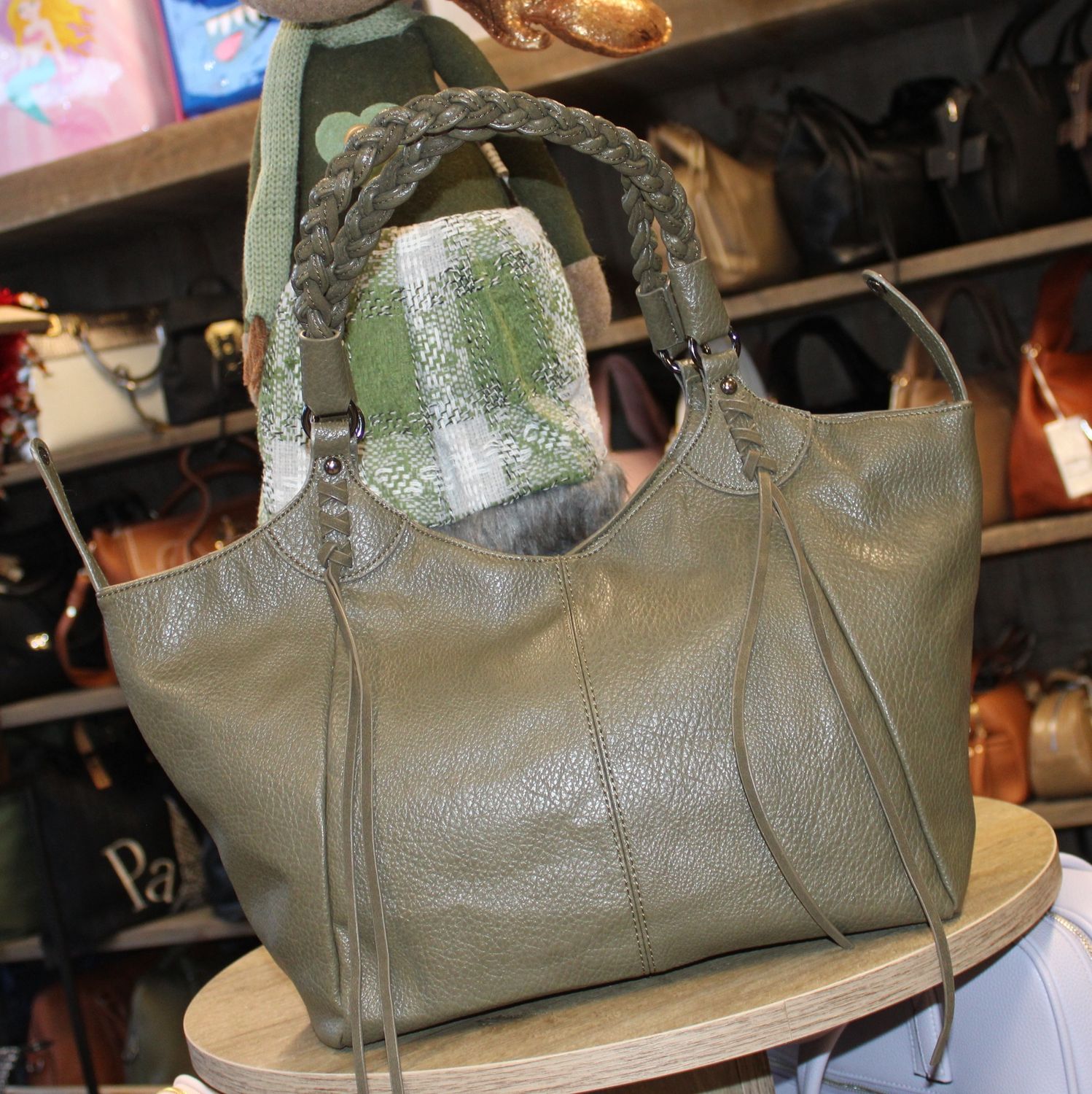 Sac à main épaule kaki