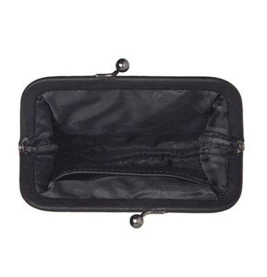 Porte-monnaie NERA en cuir noir