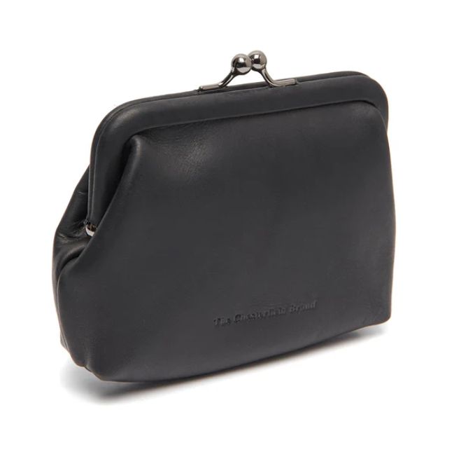 Porte-monnaie NERA en cuir noir