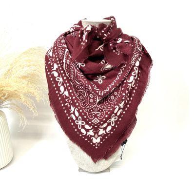 Grand carré style "bandana"bordeaux