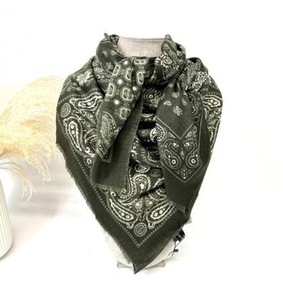 Carré "bandana" kaki