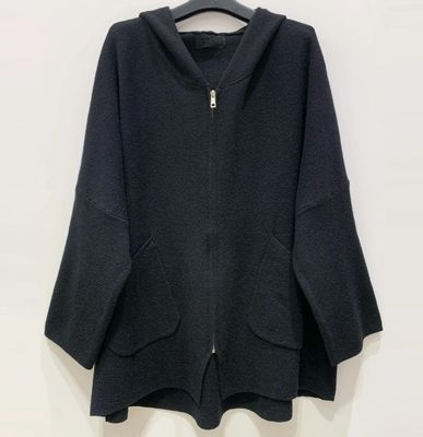 Veste large en maille tissée - Noir