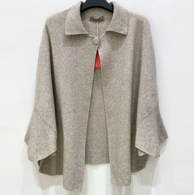 Cape en maille tissée - Beige