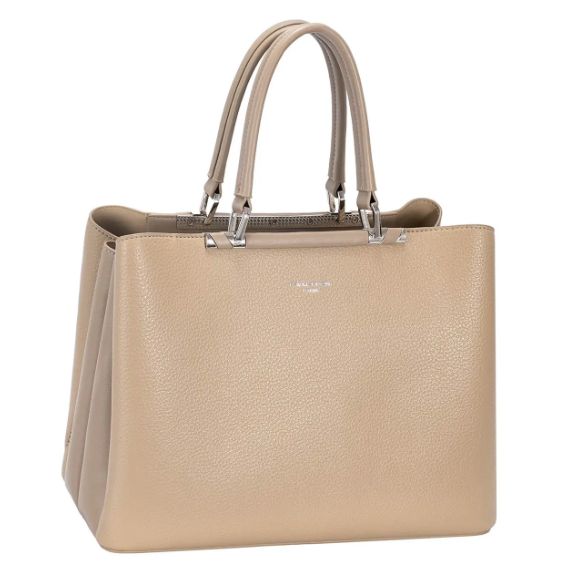 Sac à main cabas soufflet - Taupe