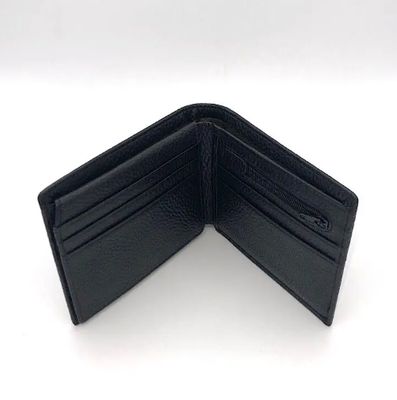 Portefeuille en cuir de vachette noir