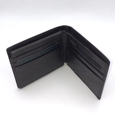 Portefeuille en cuir de vachette marron