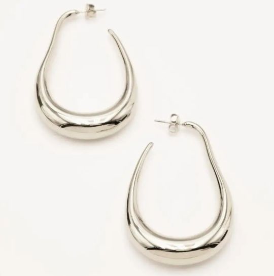 Grandes créoles en acier