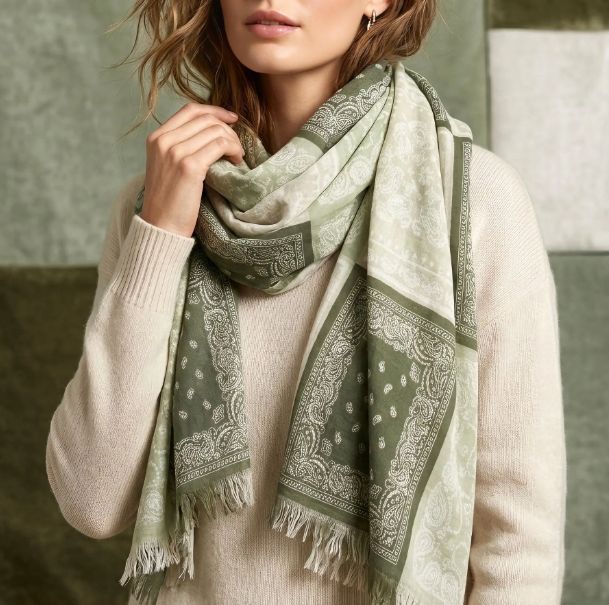 Foulard à imprimés - Vert